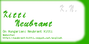 kitti neubrant business card